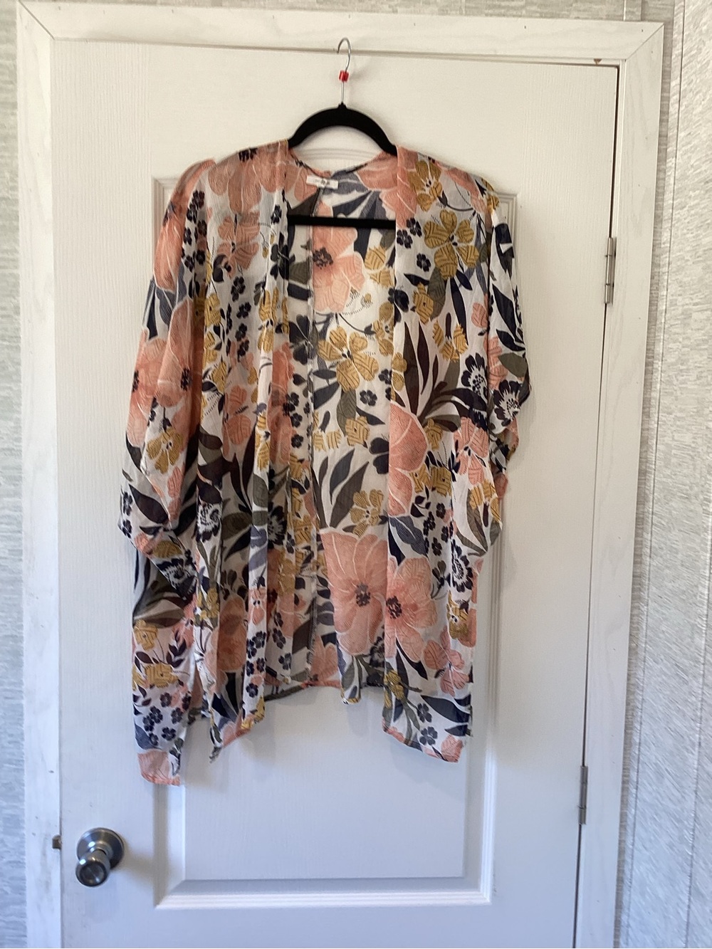 Maurices Floral Open-Front Kimono Cardigan one size EUC